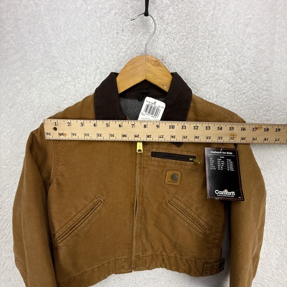 Carhartt Detroit Jacket Fleece Lined Youth Medium (8) YYJ97 BRN Brown NWT NOS - Picture 8 of 12